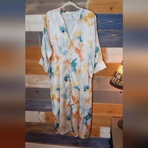 Satin Swinsuit Cover Up. Zapelle 14 Watercolors